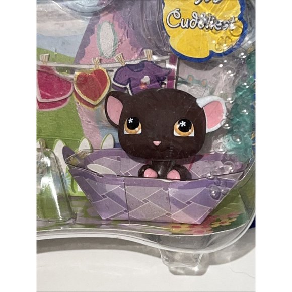New Hasbro Littlest Pet Shop #538 Brown Mouse Cuddliest Exclusive Play Scene NIP - Picture 3 of 10